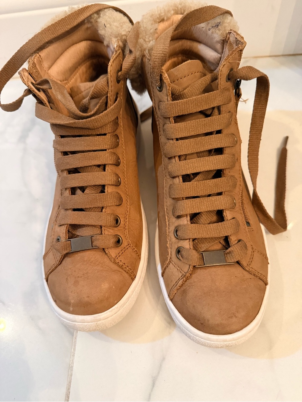 UGG Women's Chestnut High-Top Faux-Fur Lined Sneakers